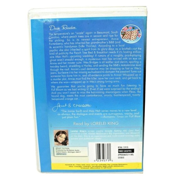 Janet Evanovich and Charlotte Hughes Full Bloom Audio Book on Tape - Picture 2 of 6